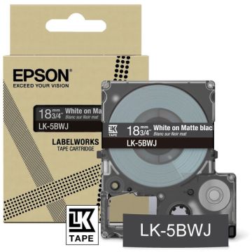 Rouleau d'étiquettes d'origine - Epson C53S672083 / LK-5BWJ - noir, blanc