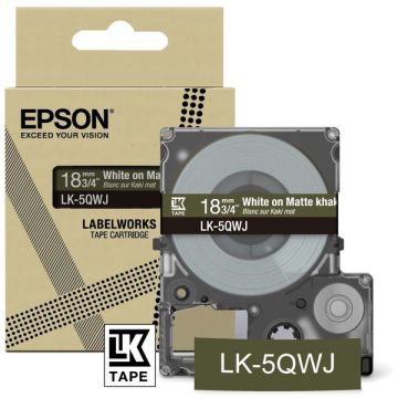 Rouleau d'étiquettes d'origine - Epson C53S672089 / LK-5QWJ - blanc