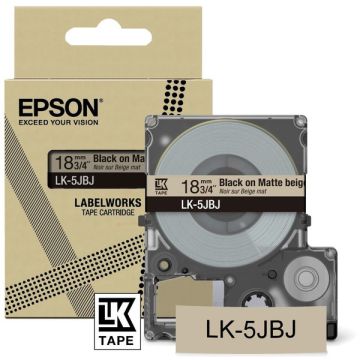 Rouleau d'étiquettes d'origine - Epson C53S672091 / LK-5JBJ - noir