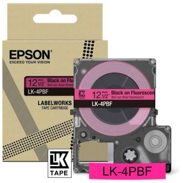 Rouleau d'étiquettes d'origine - Epson C53S672100 / LK-4PBF - noir, rose