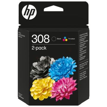 Cartouches d'origine - HP 6L6S6UE#301 / 308 - multipack 2 couleurs : noire, multicouleur