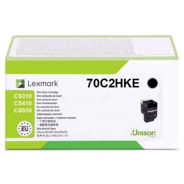 Toner d'origine - Lexmark 70C2HKE / 702HK - noir