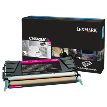Toner d'origine - Lexmark C746A2MG - magenta