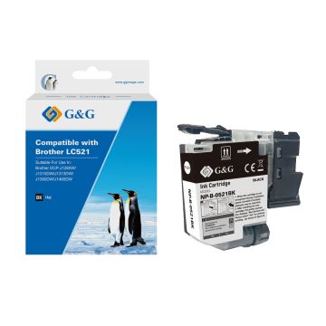 Cartouche compatible de première qualité - Brother LC521BK - noire