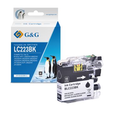 Cartouche compatible de première qualité - Brother LC223BK - noire