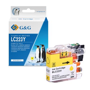 Cartouche compatible de première qualité - Brother LC223Y - jaune