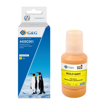 Bouteille d'encre compatible de première qualité - Canon 4432C001 / GI-56 Y - jaune