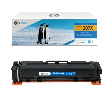 Toner compatible de première qualité - HP W2211X / 207X - cyan