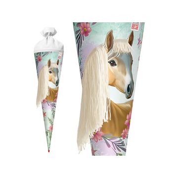 ROTH Schultüte "Pferd Bella", rund, 700 mm, mit Wollmähne