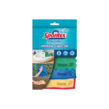 Spontex Chiffon microfibres Ultimate Clean, set de 3
