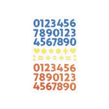 folia Sticker pailleté en caoutchouc mousse NUMBERS