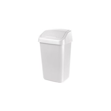 orthex Poubelle à couvercle basculant, 10 litres, blanc