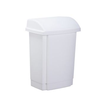 past team Poubelle à couvercle basculant, 25 litres, blanc
