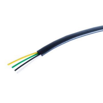 shiverpeaks BASIC-S Câble téléphonique, plat, noir,  100 m