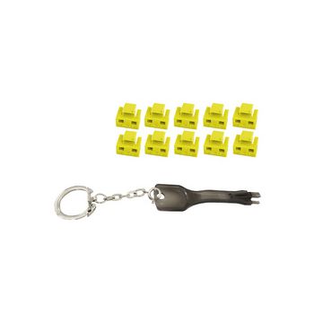 shiverpeaks Bloqueur de port RJ45 avec clé, jaune