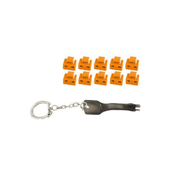 shiverpeaks Bloqueur de port RJ45 avec clé, orange
